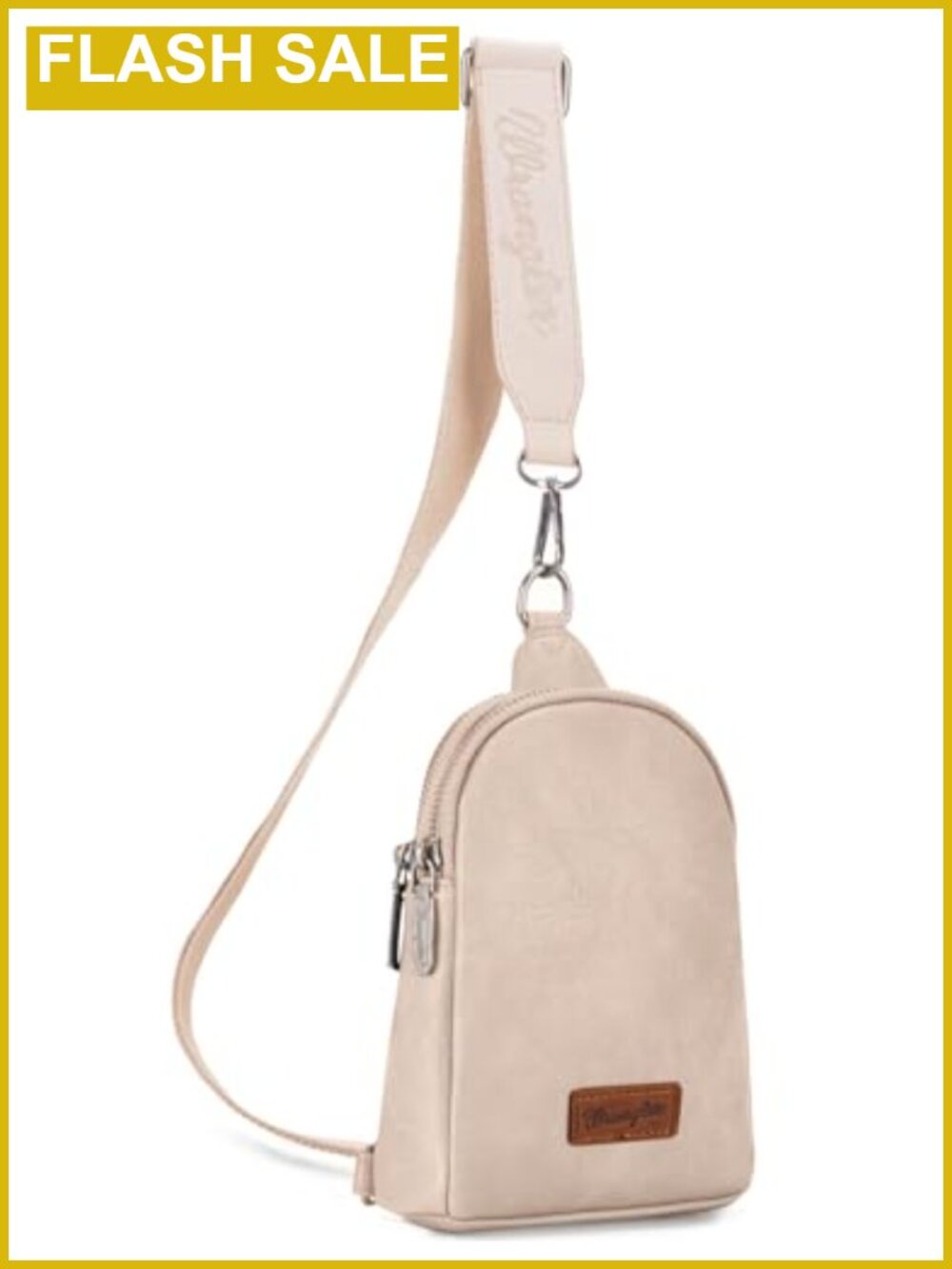 Faux Leather Crossbody Sling Bag for Women - Adjustable Strap Multi-Pocket